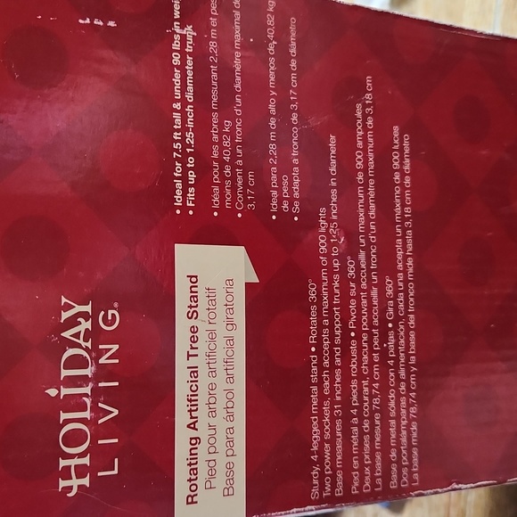 BNIB Holiday Living rotating Artifical Tree Stand - Picture 4 of 4